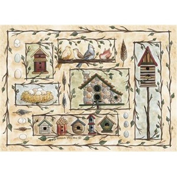 Custom Printed Rugs BIRD HOUSES Bird Houses Rug